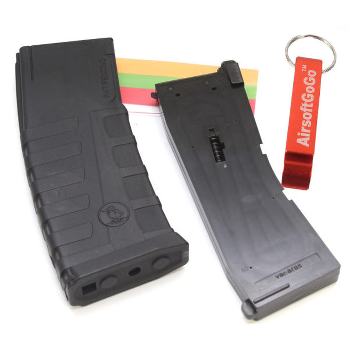 M4 PTW用Vanaras製30/ 60/ 90/ 120連マガジン(黒)3本入り-AIRSOFT GOGO エアガン・サバゲー用品通販