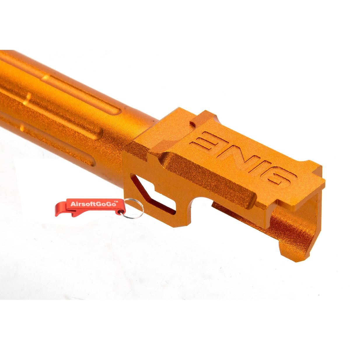 マルイ ガスブローバック G19用 5KU 9INE フルート 14mm逆ネジアウターバレル マズルプロテクター付 (ゴールド)-AIRSOFT GOGO エアガン・サバゲー用品通販