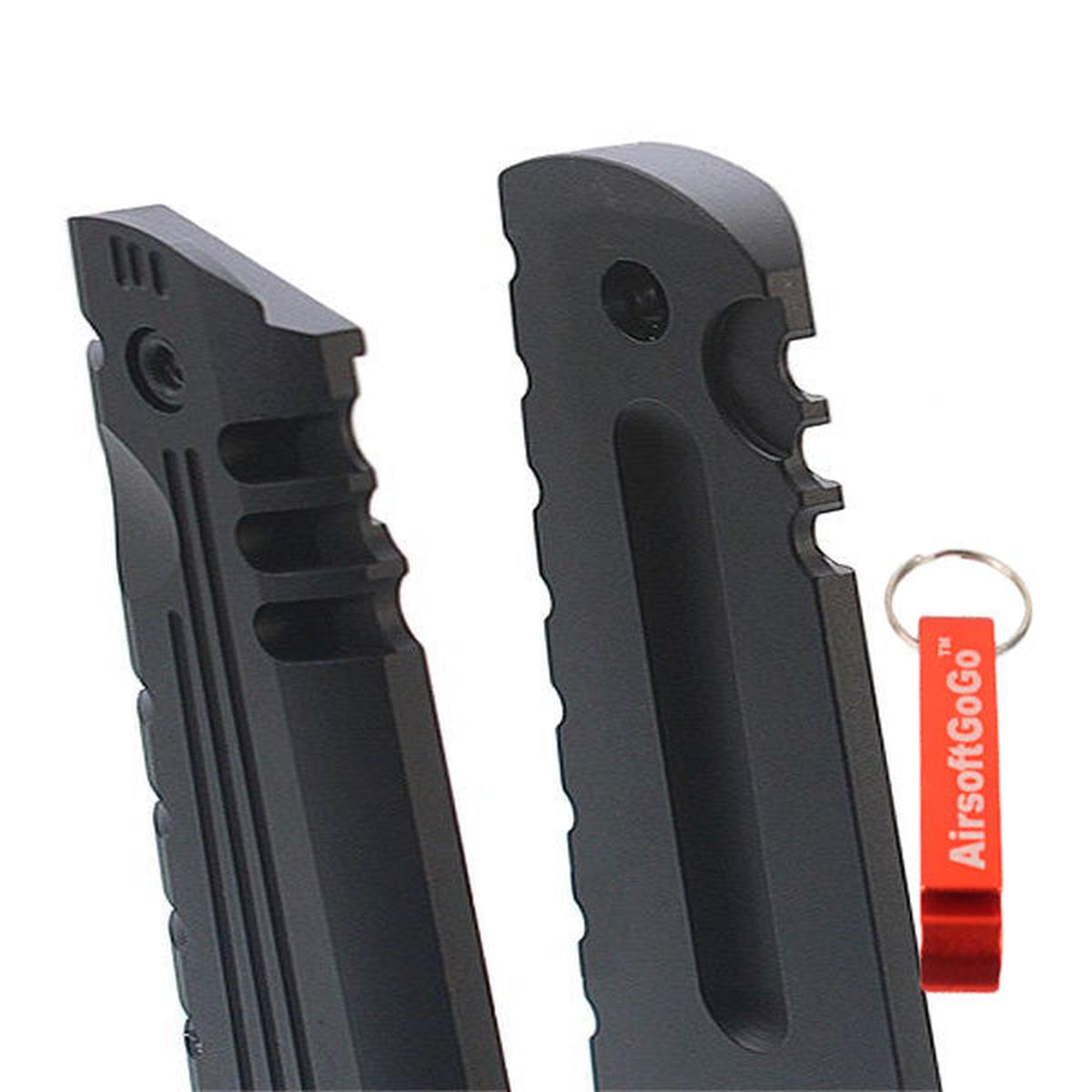 マルイ1911 & Army R27・R28・R29ガスブローバック用アルミグリップカバー(黒)-AIRSOFT GOGO エアガン・サバゲー用品通販