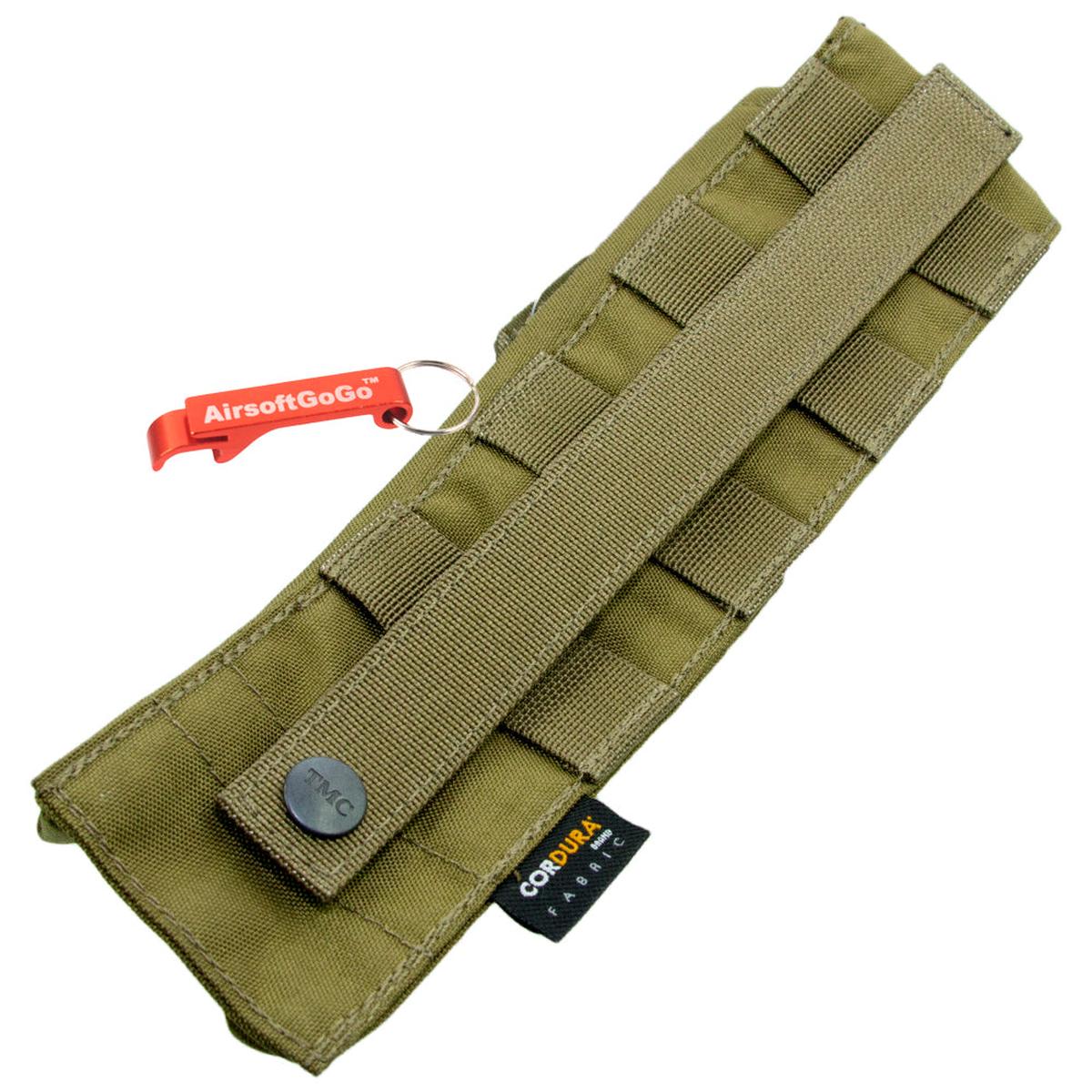 モール対応 P90用シングルマガジンポーチ (カーキカラー)-AIRSOFT GOGO エアガン・サバゲー用品通販