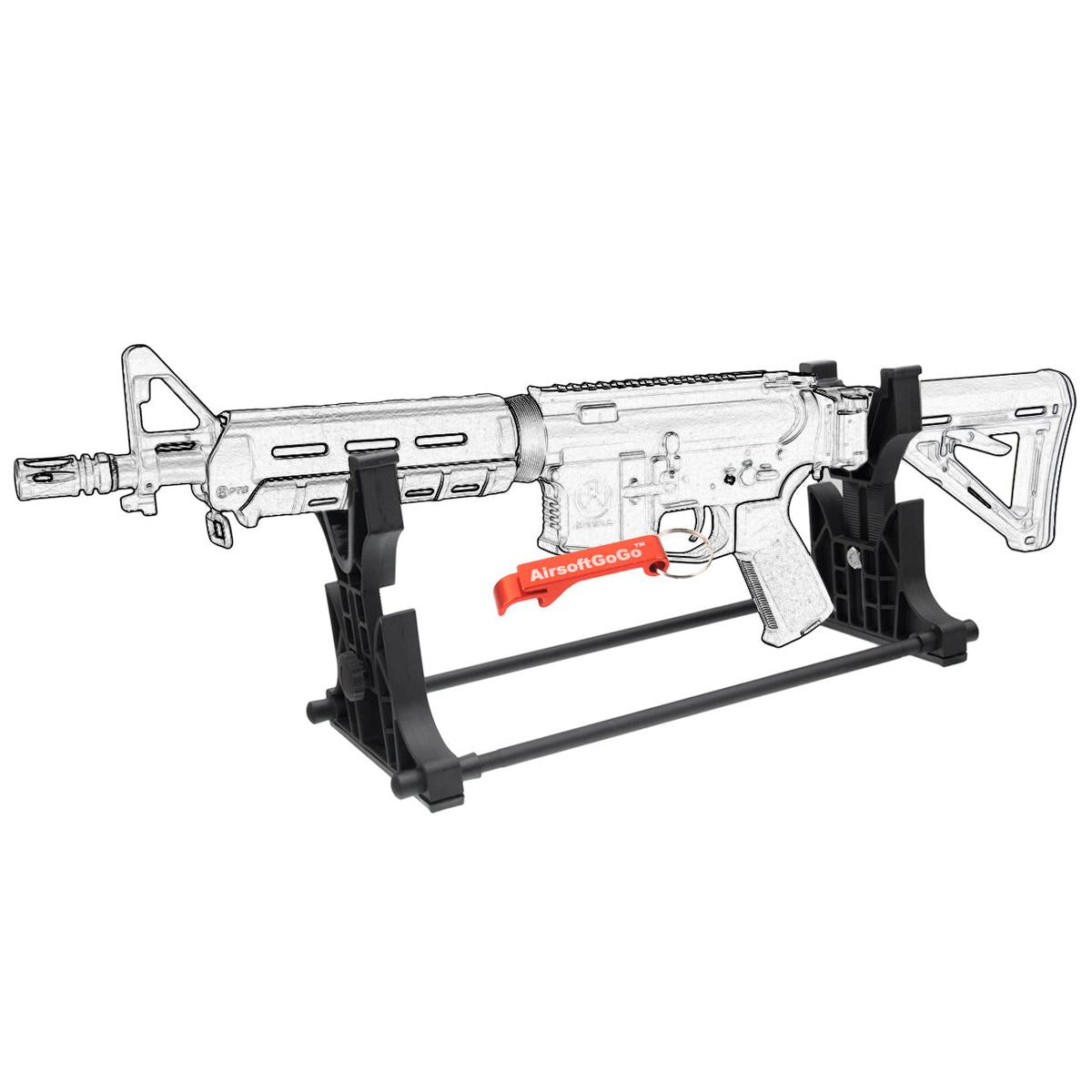 TMC アジャスタブルライフルスタンド 電動ガン・ガスブローバック マルイ / マルゼン / KWA / WE / G&P / GHK / King Arms / JingGong対応-AIRSOFT GOGO エアガン・サバゲー用品通販