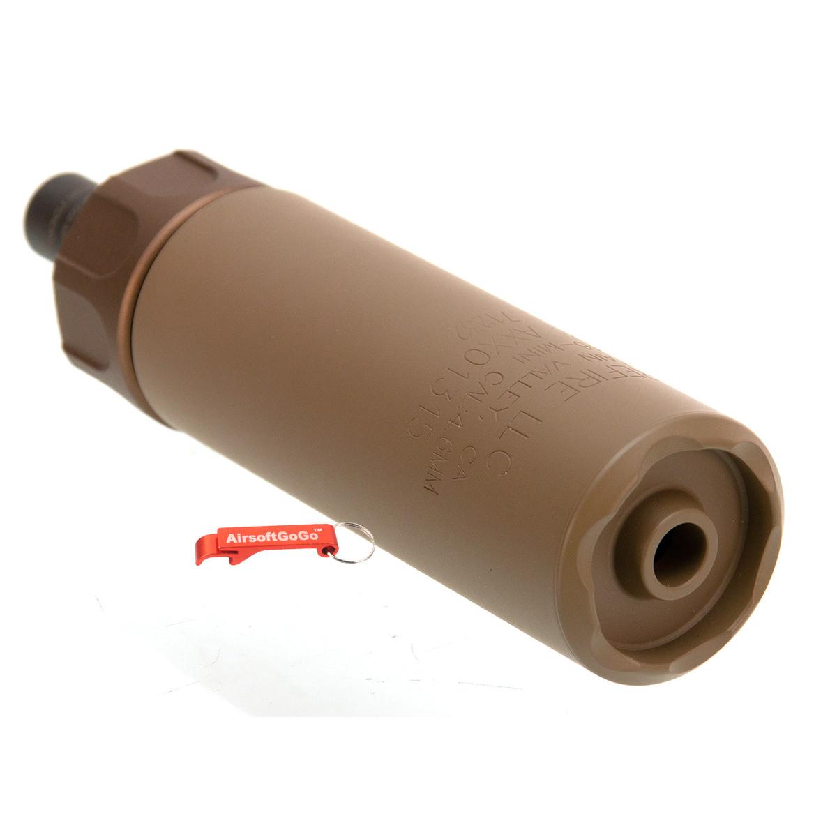 VFC / KWA / KWC製のMP7 GBB用 SOCOM 46 MINIタイプ サプレッサー 正12mm フラッシュハイダー付 (ダークアース色)-AIRSOFT GOGO エアガン・サバゲー用品通販