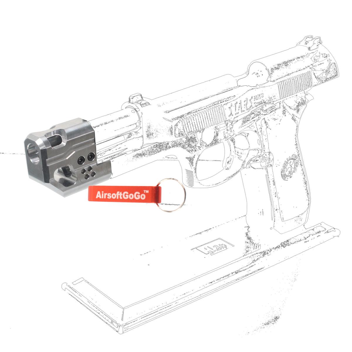 WE M9A1・M92・M92F・ガスブローバック用コンペンセータ-AIRSOFT GOGO エアガン・サバゲー用品通販