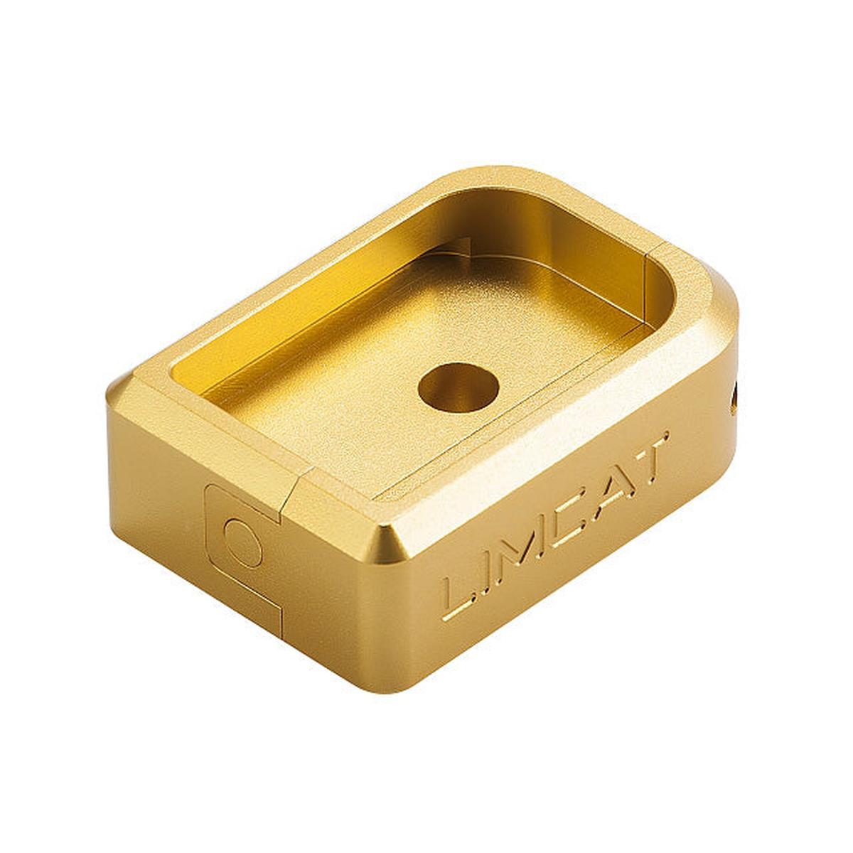 WE / マルイ GBB ハイキャパシリーズ対応 AIP社製 アルミ 厚いタイプ 「Limcat」 マガジンバンパー (ゴールド)-AIRSOFT GOGO エアガン・サバゲー用品通販