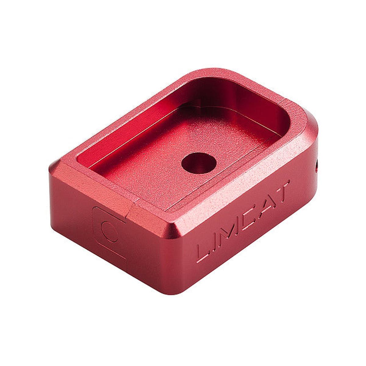 WE / マルイ GBB ハイキャパシリーズ対応 AIP社製 アルミ 厚いタイプ 「Limcat」 マガジンバンパー (レッド)-AIRSOFT GOGO エアガン・サバゲー用品通販