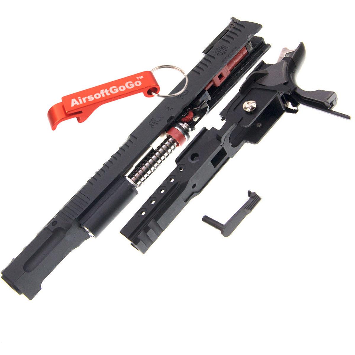 WE / マルイ ハイキャパ5.1・4.3 GBB ガスブローバック用ARMORER WORKS IPSC スライドセット ブラック-AIRSOFT GOGO エアガン・サバゲー用品通販