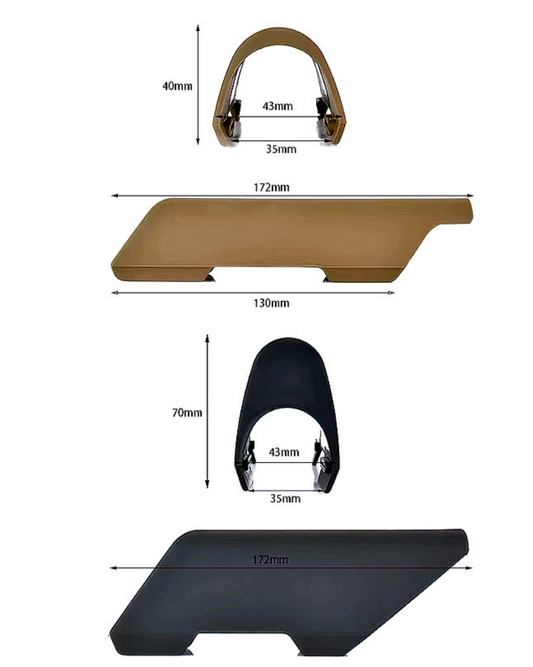 FCW CTRストック用チークライザー - 70MM, ダークアース
