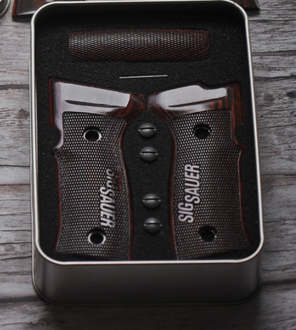 FCW SIG P320 M17/M18 AXG ダークブラウン ウッドグリップ - TYPE B
