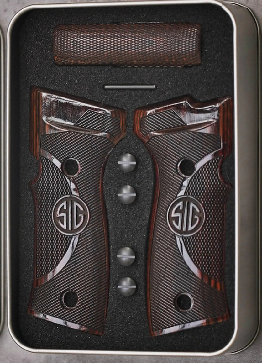 FCW SIG P320 M17/M18 AXG ダークブラウン ウッドグリップ - TYPE C