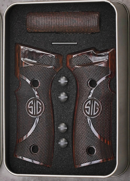 FCW SIG P320 M17/M18 AXG ダークブラウン ウッドグリップ - TYPE C