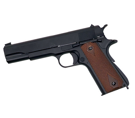 FCW Norinco M1911A1 GBBP チェッカーウッドグリップ付き (2025年8月発売) - ブラック