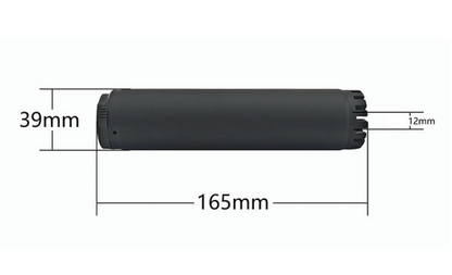AKATSUKI BTスタイル MARS 5.56 QD 6.5インチサプレッサー（カスタムマーキング付き、トレーサーセットアップ済み）- ブラック