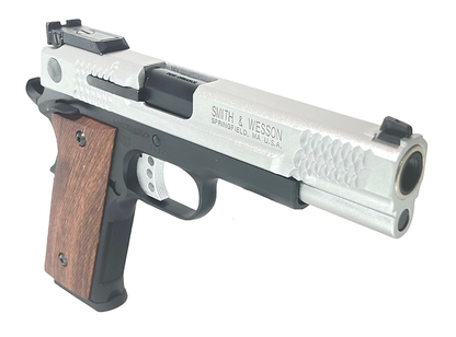 FCW x DOUBLE BELL  パフォーマンスセンター M945 GBBピストル 銀(ぎん)GBBスライド、ブラックロワーツートン