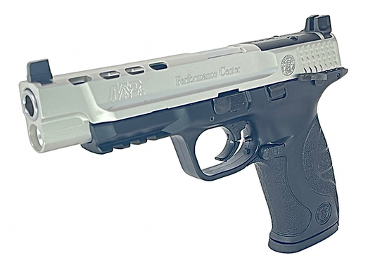 FCW x TM M&P 9L GBBP、Guarder製アルミ製銀(ぎん)GBBスライド搭載