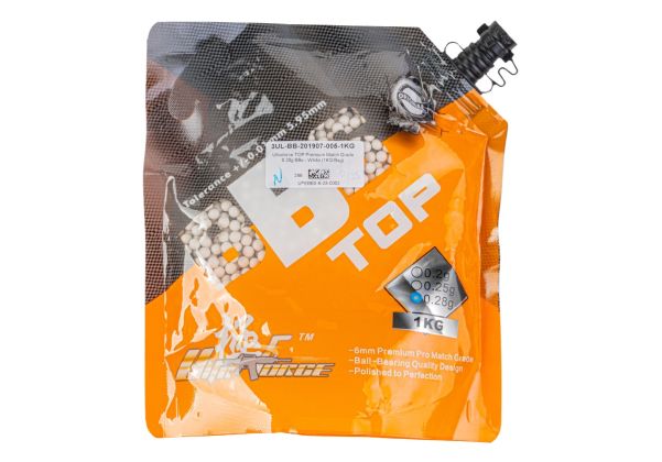 Ultraforce TOP プレミアムマッチグレード 0.28g BB弾 - ホワイト (1kg/袋)