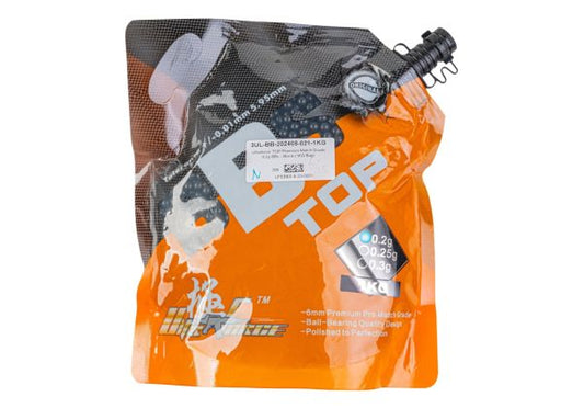 Ultraforce TOP プレミアムマッチグレード 0.2g BB弾 - ブラック (1kg/袋)