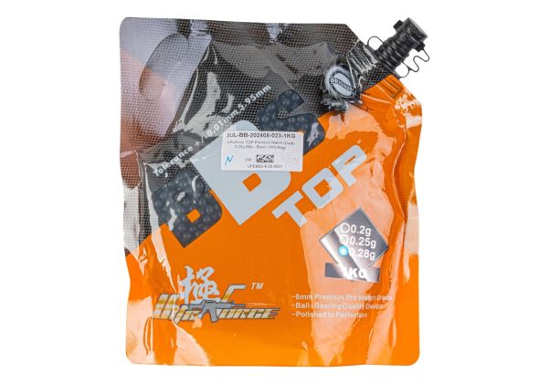Ultraforce TOP プレミアムマッチグレード 0.28g BB弾 - ブラック (1kg/袋)