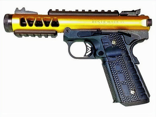 FCW x WE ギャラクシー 1911 GBBピストル ブラックフレーム - 金(きん)