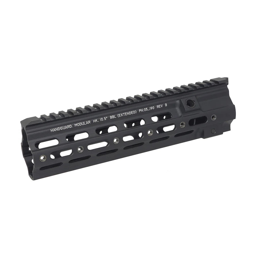 5KU 10.5インチ SMR タクティカルハンドガード VFC HK416 GBB エアソフトガン用 (5KU-255) -  ブラック