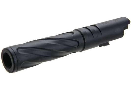 5KU Tokyo Marui ハイキャパ 4.3 GBB Airsoft アウターバレル (トルネード、アルミニウム / アルミ) - ブラック