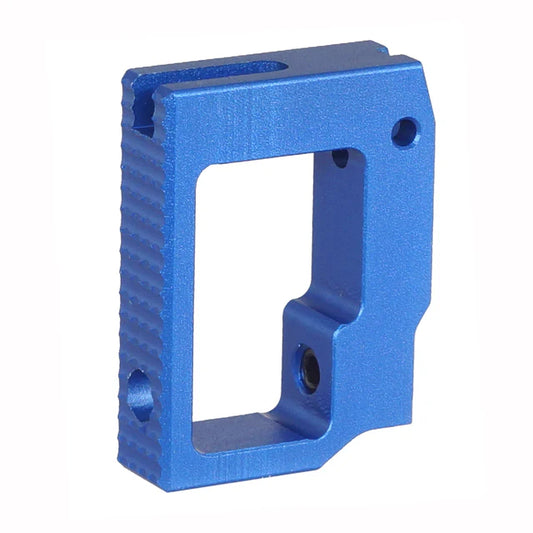 5KU アルミ製ロングフラット調整式トリガー（Marui ハイキャパ GBB用）（GB-634）-青