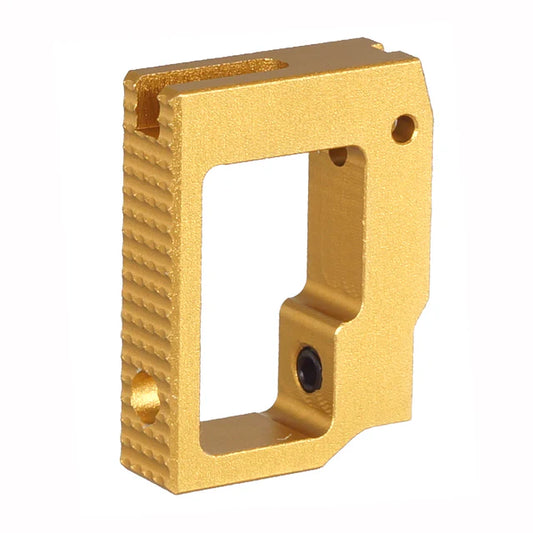 5KU アルミ製ロングフラット調整式トリガー（Marui ハイキャパ GBB用）（GB-634）-金