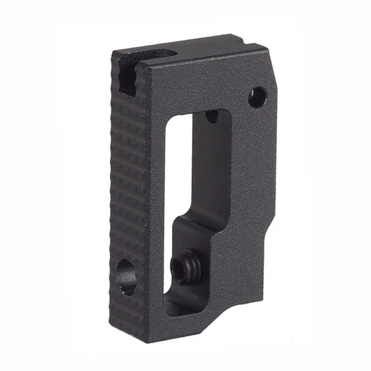 5KU アルミ製ショートフラット調整式トリガー（Marui ハイキャパ GBB用）（GB-635）-ブラック