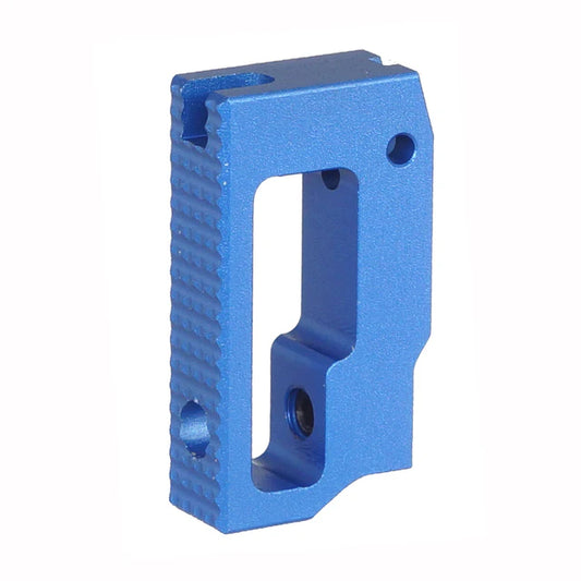 5KU アルミ製ショートフラット調整式トリガー（Marui ハイキャパ GBB用）（GB-635）-青