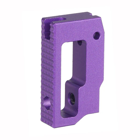 5KU アルミ製ショートフラット調整式トリガー（Marui ハイキャパ GBB用）（GB-635）-紫