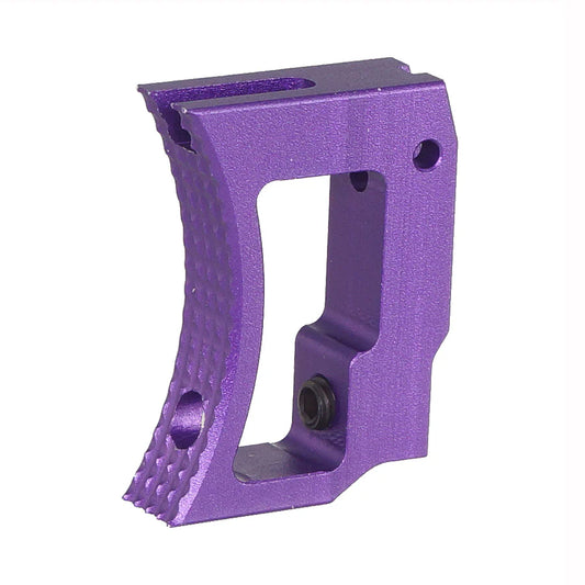 5KU アルミ製ロングカーブ調整可能トリガー Tokyo Marui ハイレイヤーGBB用  (GB-637) - 紫