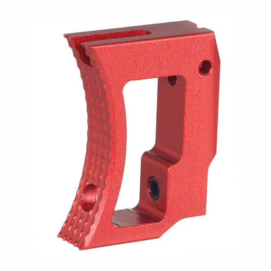 5KU アルミ製ロングカーブ調整可能トリガー Tokyo Marui ハイレイヤーGBB用  (GB-637) - 赤