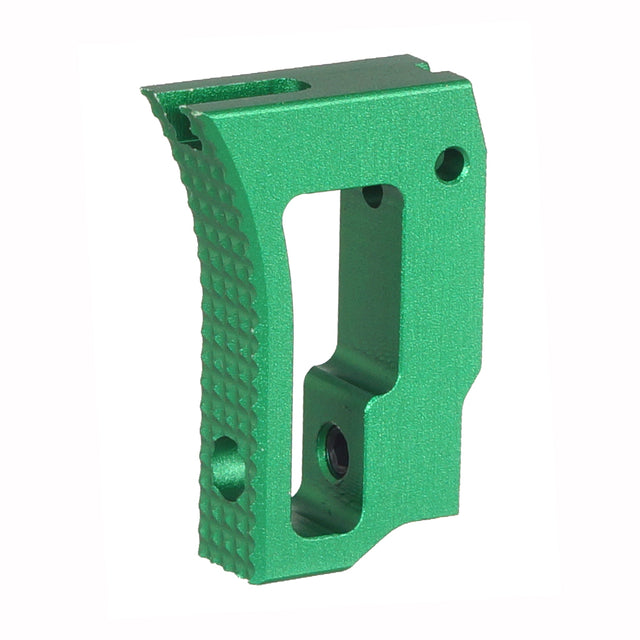 5KU アルミ製アッパーカーブ調整式トリガー（マルイ HI-CAPA GBB用）（GB-640）- 緑