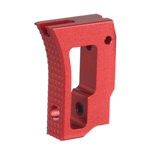 5KU アルミ製アッパーカーブ調整式トリガー（マルイ HI-CAPA GBB用）（GB-640）- 赤