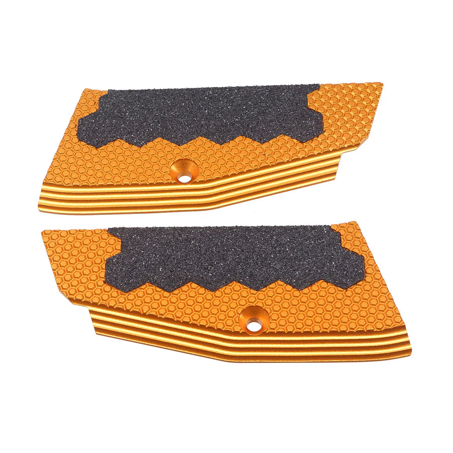 5KU CNCアルミショートグリップパネルとマグウェル（KJW/ASG Shadow2用、GBSD2028）- オレンジ