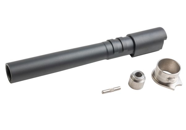 5KU KJ Shadow 2 (オレンジ) エアソフトガン ステンレスアウターバレル、ブッシング、プラグ - ブラック