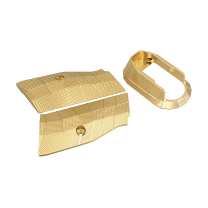 5KU アルミ LOK スタイル ショートグリッパネルとマグウェル KJW/ASG Shadow2 用 (GBSD2039)-金