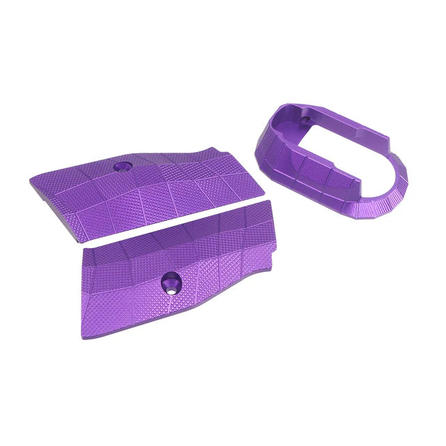 5KU アルミ LOK スタイル ショートグリッパネルとマグウェル KJW/ASG Shadow2 用 (GBSD2039)-パープル