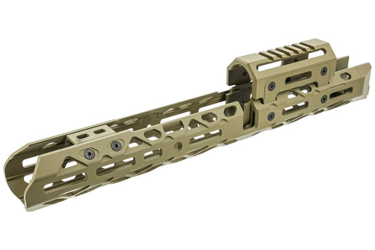 5KU 1U004 KPYK ロングハンドガード（ショートアッパー付き）CYMA AKシリーズ用（5KU-429C） - タン/黄褐-AIRSOFT GOGO エアガン・サバゲー用品通販