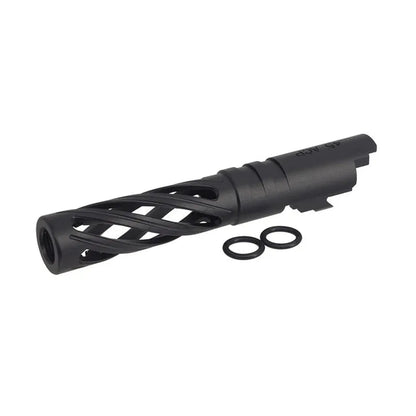 5KU 4.3インチ アルミ中空アウターバレル マルイ ハイキャパ エアソフトガン用 (5KU-GB-558) - ブラック-AIRSOFT GOGO エアガン・サバゲー用品通販