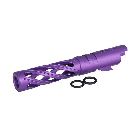5KU 4.3インチ アルミ中空アウターバレル マルイ ハイキャパ エアソフトガン用 (5KU-GB-558) - パープル-AIRSOFT GOGO エアガン・サバゲー用品通販