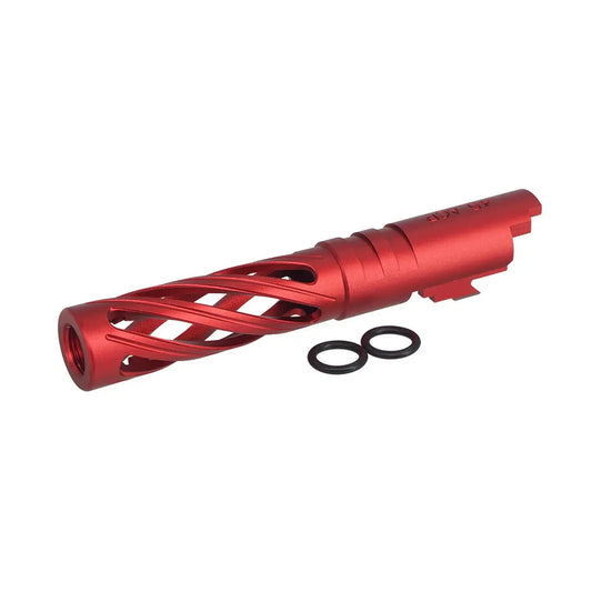 5KU 4.3インチ アルミ中空アウターバレル マルイ ハイキャパ エアソフトガン用 (5KU-GB-558) - レッド-AIRSOFT GOGO エアガン・サバゲー用品通販