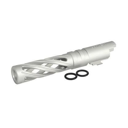5KU 4.3インチ アルミ中空アウターバレル マルイ ハイキャパ エアソフトガン用 (5KU-GB-558) - シルバー-AIRSOFT GOGO エアガン・サバゲー用品通販