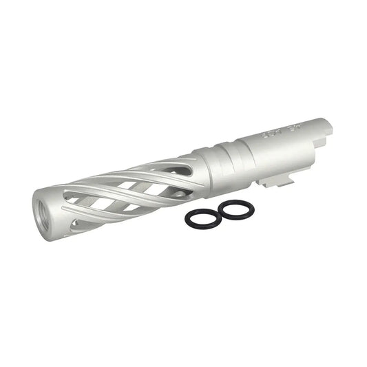 5KU 4.3インチ アルミ中空アウターバレル マルイ ハイキャパ エアソフトガン用 (5KU-GB-558) - シルバー-AIRSOFT GOGO エアガン・サバゲー用品通販
