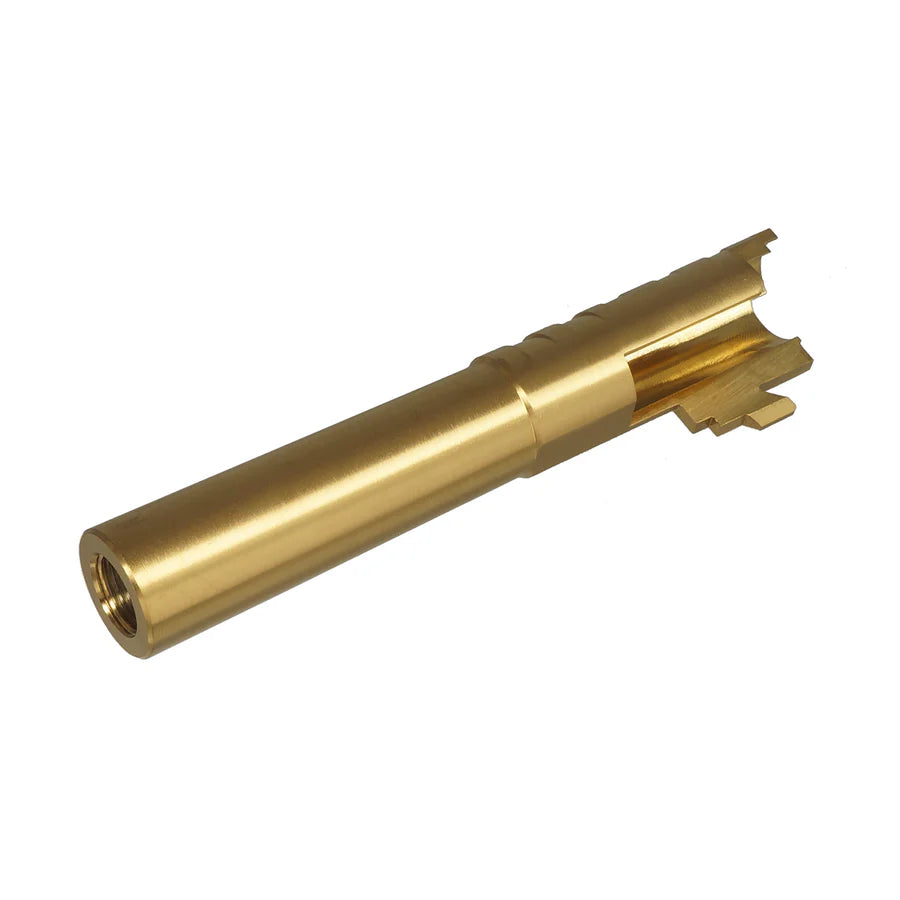 5KU 4.3インチ Infinity SVP ステンレスバレル .45ACP Tokyo Marui ハイレイヤー GBB (GB-606)用 - 金(きん)-AIRSOFT GOGO エアガン・サバゲー用品通販