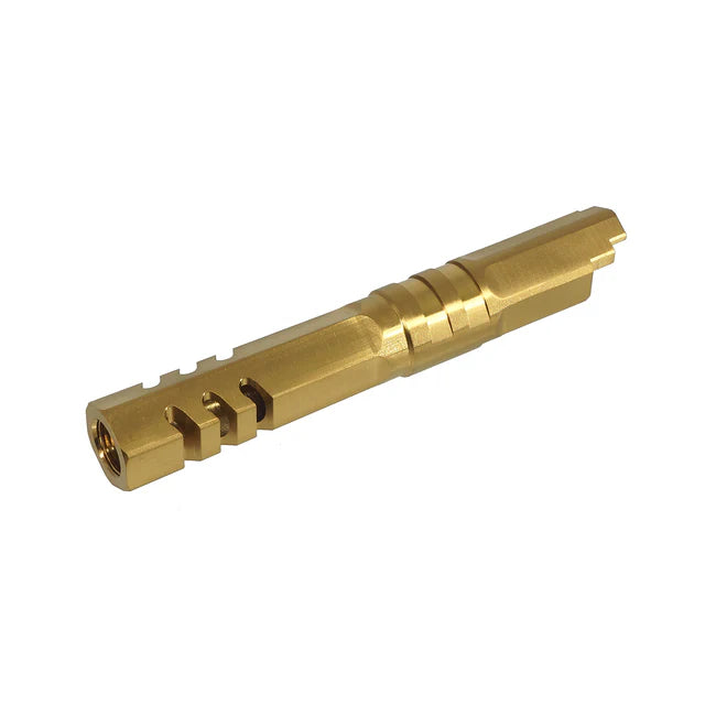 5KU 4.3インチ ステンレス 六角形アウターバレル マルイ ハイキャパ 4.3 GBB エアガン用 (GB-555) - 金(きん)-AIRSOFT GOGO エアガン・サバゲー用品通販