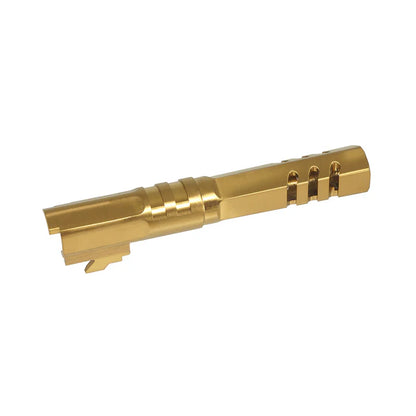 5KU 4.3インチ ステンレス 六角形アウターバレル マルイ ハイキャパ 4.3 GBB エアガン用 (GB-555) - 金(きん)-AIRSOFT GOGO エアガン・サバゲー用品通販