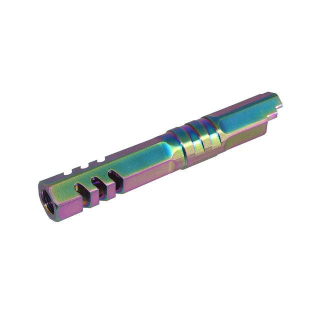 5KU 4.3インチ ステンレス 六角形アウターバレル マルイ ハイキャパ 4.3 GBB エアガン用 (GB-555) - 銀(ぎん)-AIRSOFT GOGO エアガン・サバゲー用品通販