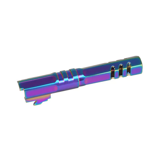 5KU 4.3インチ ステンレス 六角形アウターバレル マルイ ハイキャパ 4.3 GBB エアガン用 (GB-555) - 銀(ぎん)-AIRSOFT GOGO エアガン・サバゲー用品通販