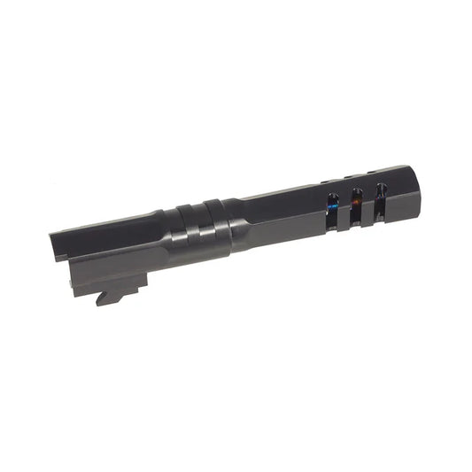 5KU 4.3インチ ステンレス 六角形アウターバレル マルイ ハイキャパ 4.3 GBB エアガン用 (GB-555) - ブラック-AIRSOFT GOGO エアガン・サバゲー用品通販