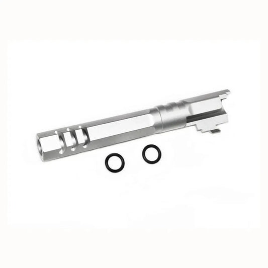 5KU 5.1インチ アルミ六角アウターバレル マルイ ハイキャパ エアソフトガン用 (GB-548) - シルバー-AIRSOFT GOGO エアガン・サバゲー用品通販
